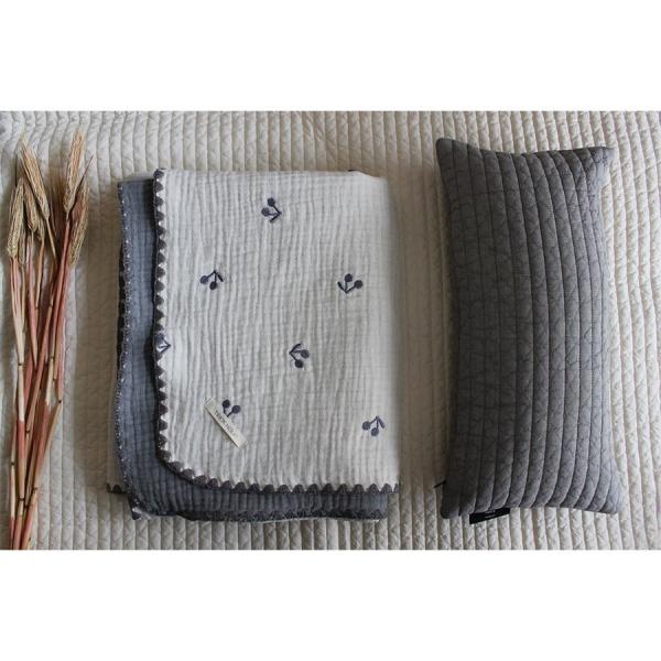 OUTLET》6重ガーゼブランケットさくらんぼの刺繍 Lサイズ