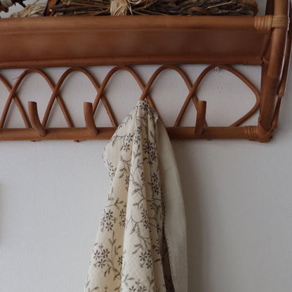 《OUTLET》4-ply gauze vintage flower pico race blanket L-size approx. 140×85cm Gauze Vintage Trickholic