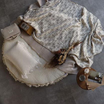 《OUTLET》4-ply gauze vintage flower pico race blanket L-size approx. 140×85cm Gauze Vintage Trickholic