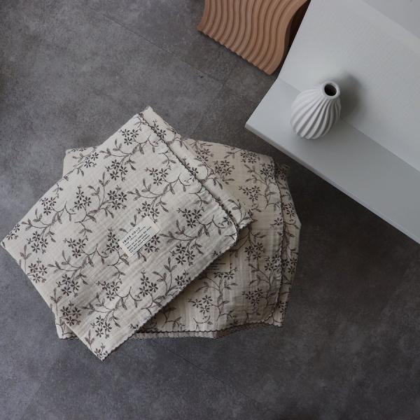 《OUTLET 3/24, 20시～3/27》4중 거즈 vintage flower pico race blanket S-size 약 70×85cm 거즈 빈티지 TRICK HOLIC