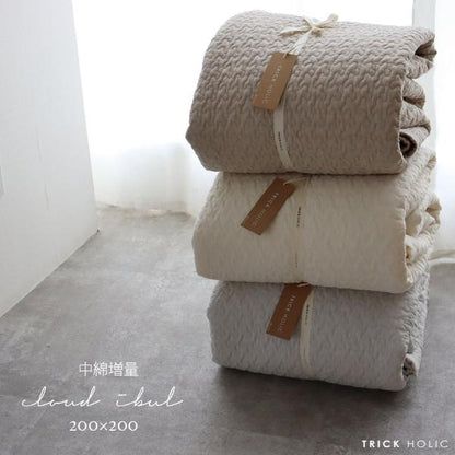 《OUTLET》中綿増量 イブル cloud柄 中綿プラス（約200×200cm ）