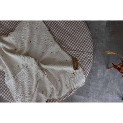 《OUTLET》プレミアムイブル 星と月の刺繍/くまの刺繍/レモンの刺繍 ラウンドマット