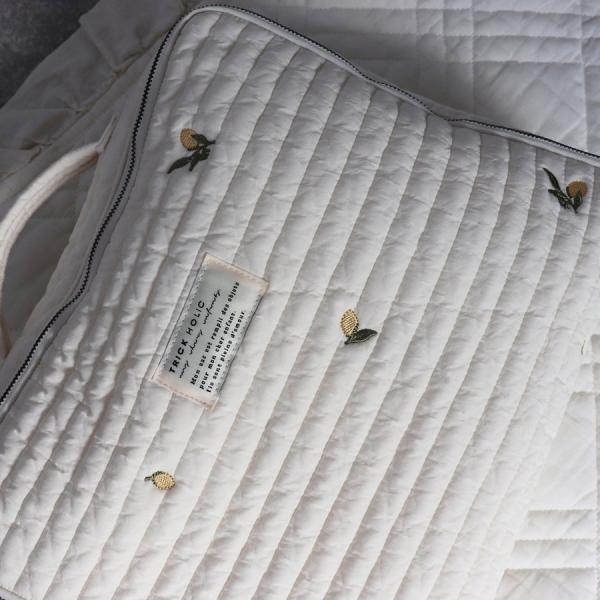 《OUTLET 3/24, 20시～3/27》quilting trunk bag 곰/vintage lemon 자수 퀼팅 트렁크 백 S 사이즈 기저귀 케이스 기저귀 가방 트릭 홀릭