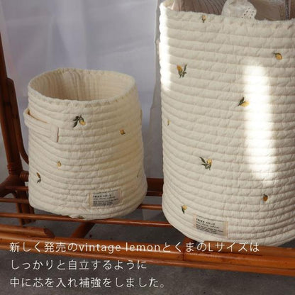 cotton quilting basket - L size -