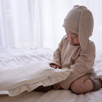 《OUTLET》french frill pillow (cover + inner cushion)