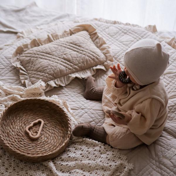 《OUTLET》french frill pillow (cover + inner cushion)