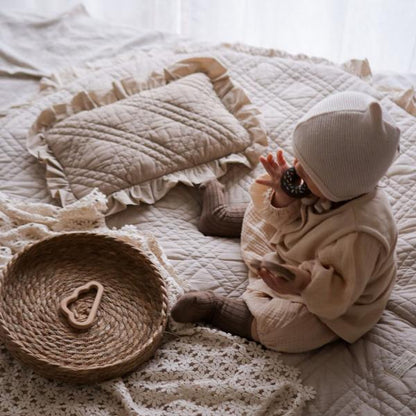 《OUTLET》french frill pillow (cover + inner cushion)