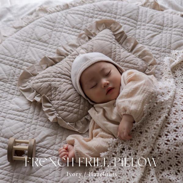 《OUTLET》french frill pillow (cover + inner cushion)