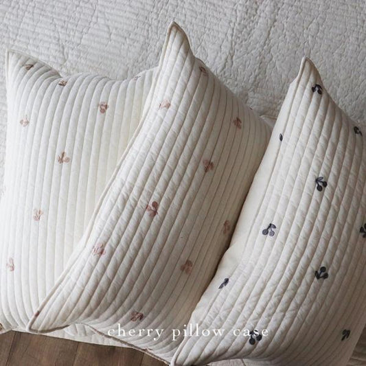 ibul pillow cover - cherry embroidery -