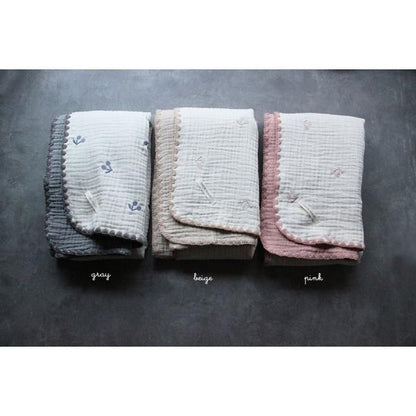 6-layer gauze blanket - cherry - S size